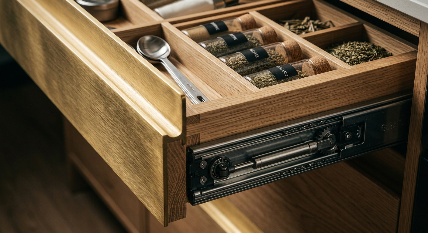 Cajón de mueble a medida fabricado en taller Projecta Barcelona